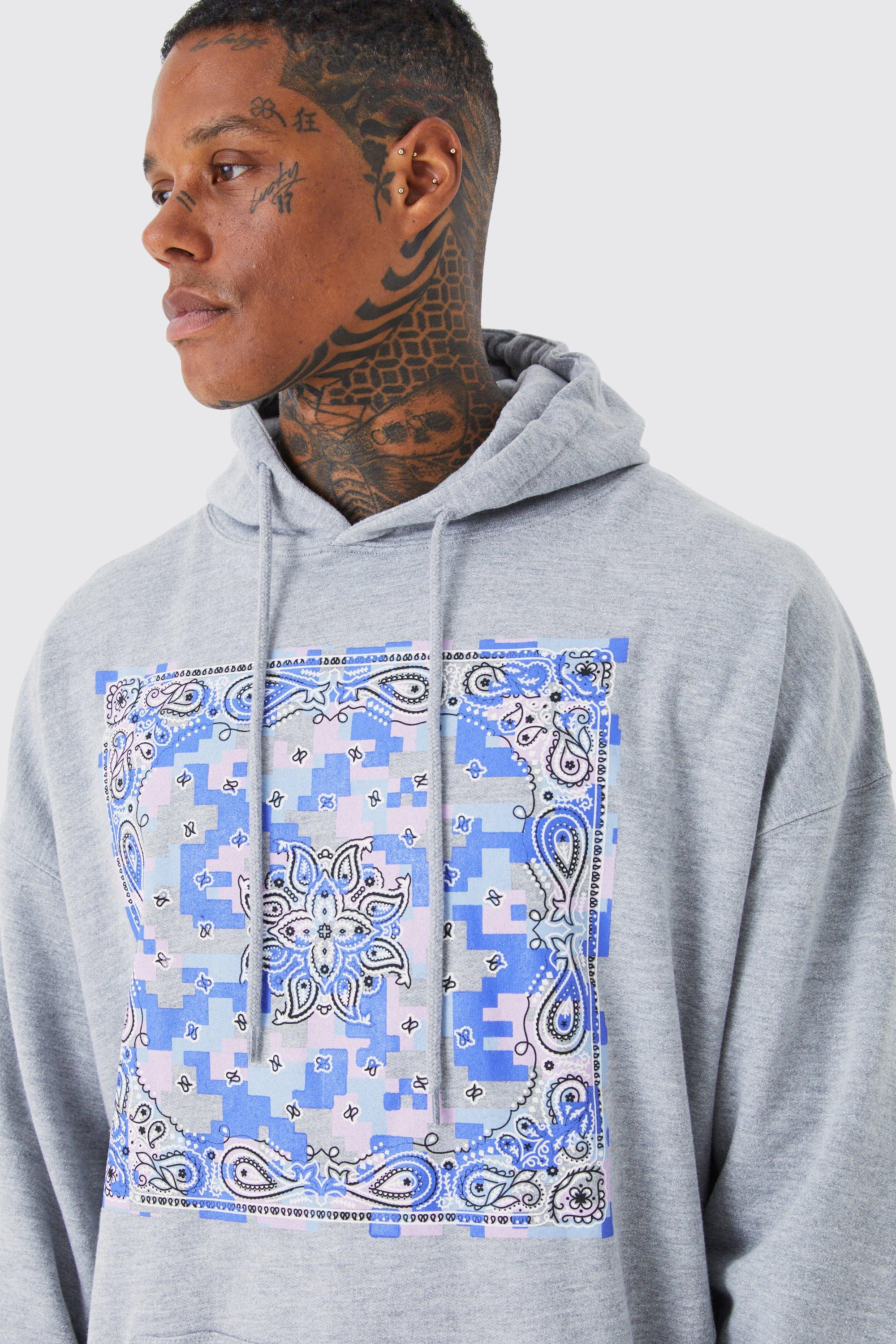 Mens bandana hoodie new arrivals